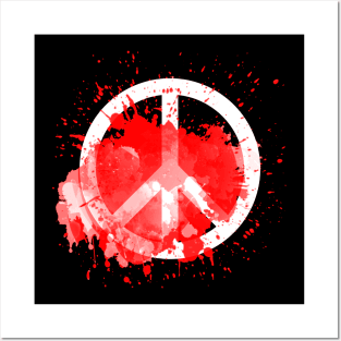 Peace of a Rainbow - Red White Posters and Art